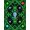 Neon Green Black, Pattern 9, variant on ODIKA 8'x10' Washable Area Rug Non-Shedding, Easy Care, Astronaut Galaxy Star Design With Cosmic Nebula Border Space Flowing Dynamic for King Size Bedroom Under Bed, Master Suite