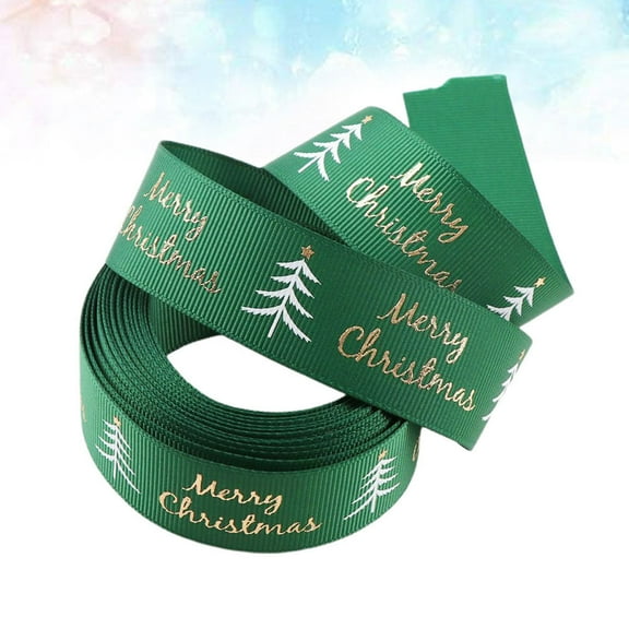 PBPBOX 1 Roll Holiday Wired Ribbon Green for DIY Supplies on Christmas Events