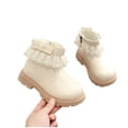 thumbnail image 4 of LvhaoGJOB Girls' Ankle Boots - Lace-Up Design, Side Zipper & Thick Platform Sole, 4 of 9