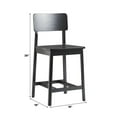thumbnail image 6 of Walker Edison 2-Piece Minimalist Solid Wood Counter Stool - Set of 2 - Black, 6 of 16
