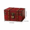 Storage Box with Lock Vintage Wooden Square for Jewelry and Small Items ...