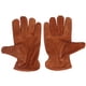 thumbnail image 1 of 1 par de guantes de trabajo de piel de vaca resistentes al calor y al fuego, guantes de soldadura de forja para construcción, jardinería, barbacoa, marrón L, 1 of 8
