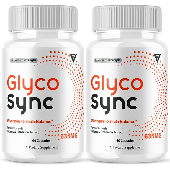 (2 Pack) Glyco Sync Glycogen Pills, GlycoSync Maximum Strength (120 Capsules)