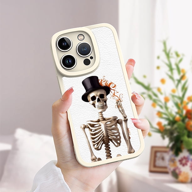 Adopte la simplicidad y la protección con una funda minimalista de TPU a prueba de golpes con estampado de dibujos animados para iPhone