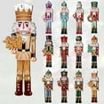 thumbnail image 5 of Eosunjian Nutcracker Soldier Pendant Wooden Nutcracker Hanging Ornament Painted Festive Decoration for Christmas Tree New Year Gifts Party Decor, 5 of 13