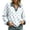 Light Blue, variant on Collared Tunics for Women V Neck Dot Print Button Placket Roomy Fit Elegant Clothes for Weekend Outings, (XXL)