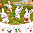 thumbnail image 4 of 6pcs Bunny Cake Topper Adornos Chic Rabbits Garden Figuri, 4 of 5
