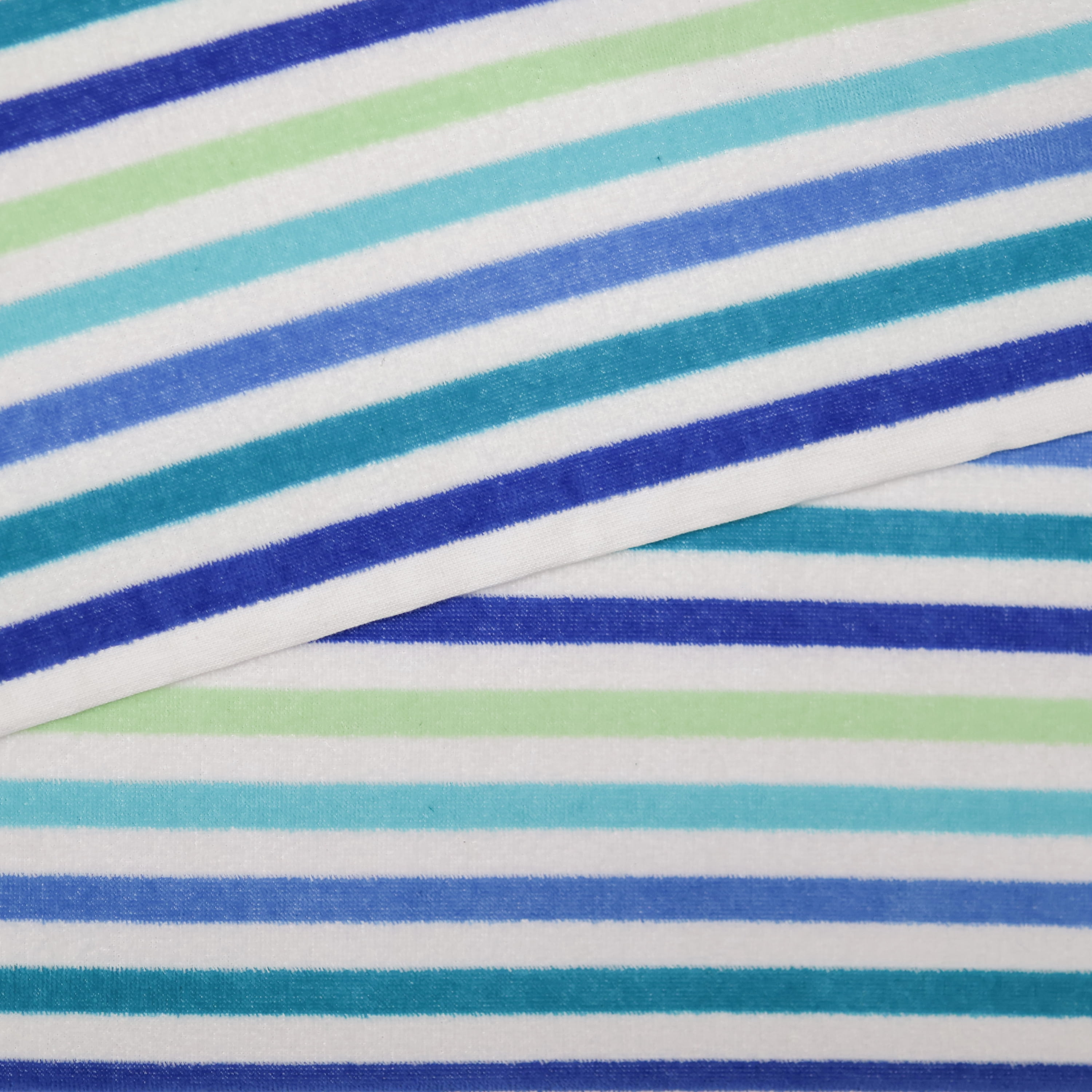 Mainstays Everyday Yarn Dyed Cool Breton Stripe Cotton-Blend Velour Beach Towel, 30" X 60"
