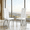 White Silver*2, variant on Modern Dining Chairs Set of 4, Black Dining Room Chairs Set of 4, Upholstered PU Leather Kitchen Chairs with Gold Metal Legs, High Backrest Armless Seating for Kitchen, Dining Room