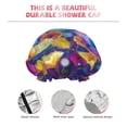 thumbnail image 5 of Kdxio Spring Flower Seasonal Print Shower Cap for Women,Elastic and Reusable,Double Waterproof Layers Bathing Hat, 5 of 9
