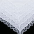 thumbnail image 5 of Pack of 5 Women' with Trimmings White Hanky, 5 of 10