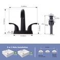 thumbnail image 5 of Wowow 4 in. Centerset Double Handle High Arc Bathroom Faucet with Pop Up Drain in Oil Rubbed Bronze, 5 of 6