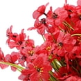 thumbnail image 3 of 10 Bundles Artificial Flowers for Outdoor Decoration, Plastic Greenery Shrubs Spring Summer Decoration UV Resistant Faux Outdoor Plants Fake Flowers Planter Home Garden Decor Red, 3 of 7