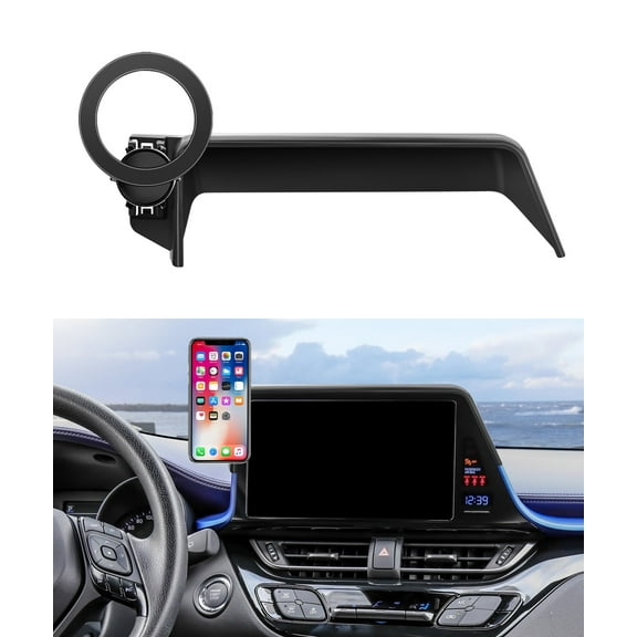 MaserWeller Car Phone Holder for Toyota C-HR 2019-2022 Accessories 8-inch Screen Fixed Clip, 360° Rotation Phone Mount Compatible with MagSafe, Cell Phone Holder Does Not Affect Air Vent