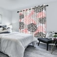 thumbnail image 4 of Pink Gray Floral Curtains,Boho Dahlia Blackout Window Drapes for Bedroom Living Room 2 Panel Sets, 42x108 Inch, 4 of 6