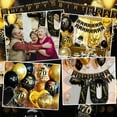thumbnail image 4 of Black Gold Happy 70th Birthday Balloons, 60th Birthday Decorations Black Gold Happy Birthday Banner Number 70 Foil Balloon 70 Years Old Party Supplies for Father Mother 70th Birthday, 4 of 7