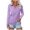 Purple, variant on Yuhangmm Womens T Shirts, Women's Solid Color Long Sleeve Lapel V Neck Solid Color Top T Shirt 2 Long Sleeve Tee Shirt Green XL