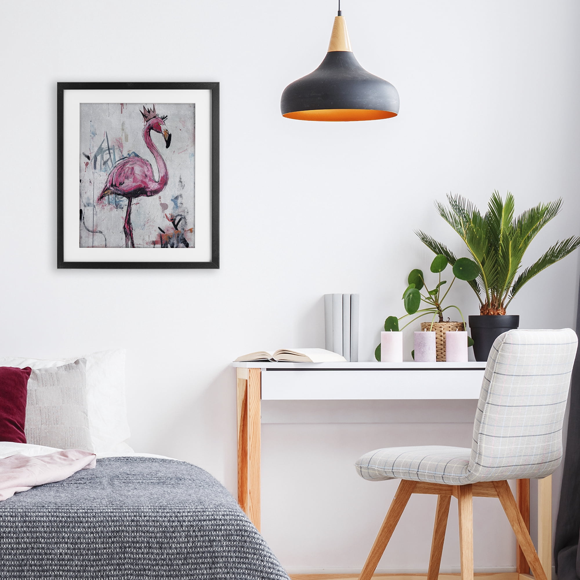 Stupell Industries Urban Feather Glow Black Framed Print Under Glass, design by Svetlana Aleynikova