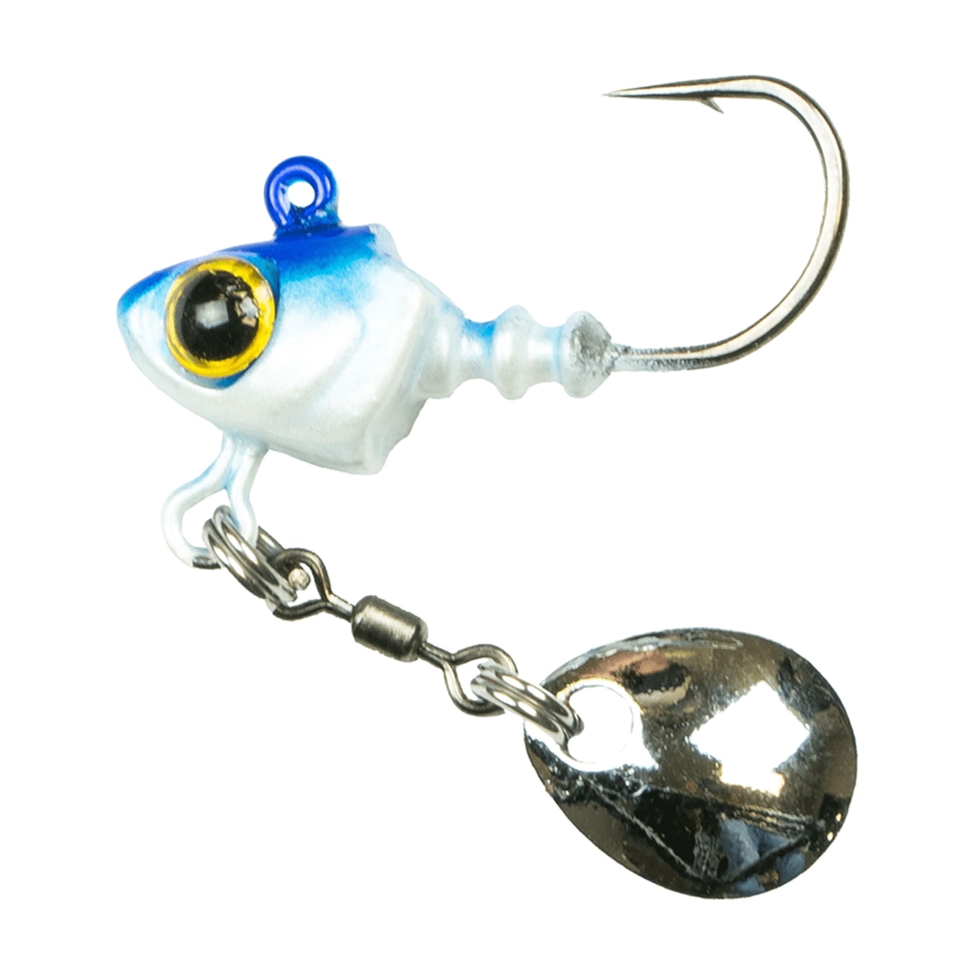 6th Sense Pecos Underspin Kit Crappie Fishing Lure with Jig Head Willow or Colorado Blade and 5 Matching Swimbaits
