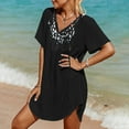 thumbnail image 6 of Sevevn Swim Cover Up for Women Womens Swimsuit Coverup Lace Crochet V Neck Bathing Suit Cover Up Dress Beach Cover Ups For Swimwear Early Access Deals, 6 of 9