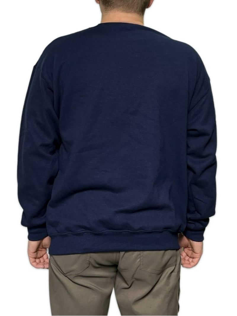 Fruit of the Loom Men's Crew Neck Sweatshirt Irregular Navy S-4XL
