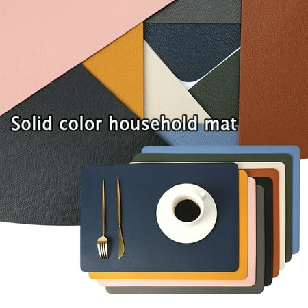 

Solid Color Insulated Placemat Waterproof Oilproof Table Pad for Home Hotel