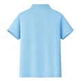 thumbnail image 3 of Abcomgle Boys Golf Shirts Size 8-10 Short Sleeve Pique Back to School Clothes Button Down Solid Color School Uniform Moisture Wicking Collared Fall Back to School Clothes, 3 of 3
