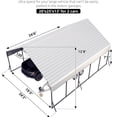 thumbnail image 2 of Riedhoff Metal Carport 20 x 25 x 13 ft for 2 Cars, Heavy Duty, Light Gray, 2 of 10