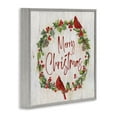 thumbnail image 4 of Stupell Industries Christmas Seasonal Wreath Holiday Painting Gray Framed Art Prints Wall Art, 24 x 24, 4 of 10