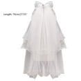 thumbnail image 4 of ROCKROK Handmade Double Layer Flower Girls Wedding Veils Cute for Rhinestone Bowknot Kids Birthday Dance Costume Photo P, 4 of 7