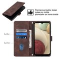 thumbnail image 3 of Compatible with Samsung Galaxy A12 Classic Embossed PU Leather Case with Card Holder Shockproof Cover, 3 of 5