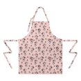 thumbnail image 2 of Pink Cow Strawberry Hat Pattern Apron-Garden Aprons for Women with Pockets-Cotton Linen Waterproof Kitchen Cooking Gardening Aprons Adjustable for Kitchen,Cooking,BBQ and Salon 33x27 Inch, 2 of 7