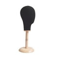 thumbnail image 4 of TOOYFUL Mannequin Head Hat Display Stand with Professional Wooden Base for Home Shopping Mall , Hats, Caps, Headdress Salon Props black, 4 of 10