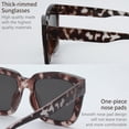 thumbnail image 4 of Fuzhong Lunettes de Soleil Carrées Rétro Surdimensionnées pour Femmes, 4 of 4