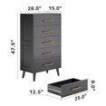 thumbnail image 2 of Bedroom Furniture Sets, Asofer Black Room Set Includes Queen Bed Frame, 5-Drawer Dresser & 6-Drawer Dresser, 2 of 9