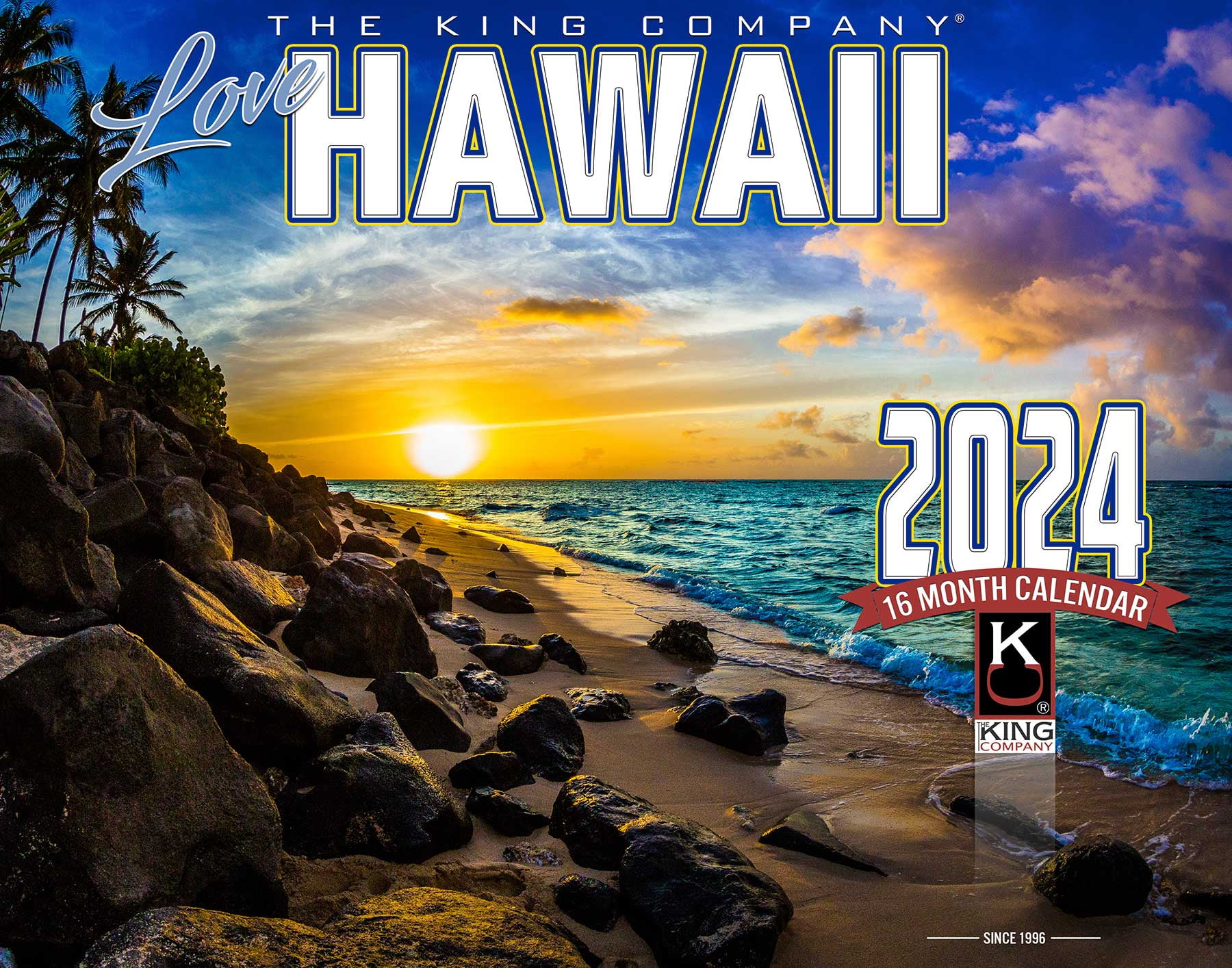 2024 Hawaii Wall Calendar 16Month XLarge Size 14x22, Best Hawaii