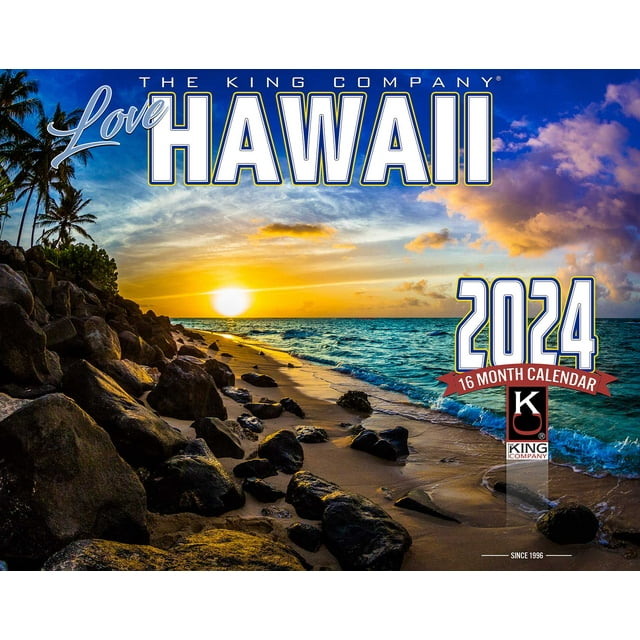 2024 Hawaii Wall Calendar 16Month XLarge Size 14x22, Best Hawaii