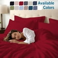 thumbnail image 5 of Pure Egyptian Queen Size Cotton Bed Sheets Set (Queen, 500-TC Sheets), 4-Pieces Egyptian Cotton Sheets Queen Size Bed- Sateen Sheets - (10-12") Deep Pocket Sheets, Deep Crimson Red, 5 of 7