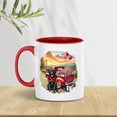 thumbnail image 3 of Be My Valentine's Labrador Retriever Truck Full of Love Flower Balloon 11oz Accent Two-tone Mug Lab Dog Lover Gifts Coffee Tea Cup - 02029, 3 of 5