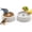 2 PCS, variant on Lethargic Pumice Stone Bird Feeder Bowl, 5.91 in x 1.57 in Natural Stone Feeding Dish, Stable One-Piece Design for Pet Birds