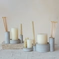 thumbnail image 2 of Creative Co-Op Stoneware Serveware with Vase and Candle Holder with Reactive Glaze, White, 2 of 4