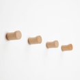 thumbnail image 3 of Ganchos de pared de madera, paquete de 6, ganchos para abrigos de madera natural montados en la pared, ganchos para sombreros rústicos hechos a mano, entrada resistente, 3 of 5
