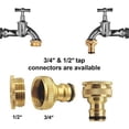 thumbnail image 5 of LHX Universal Bath Faucet to Garden Hose Adapter,1/2 Inch and 3/4 Inch 2-in-1 Slotted Female Adapter, 5 of 5