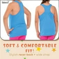 thumbnail image 3 of Basico Girl's Racer Back Tank Top 100% Cotton Sleeveless, 3 of 7