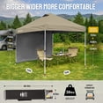thumbnail image 3 of CROWN SHADES 10'x10' Instant Canopy Tent with 1 Sidewall with One Push Setup Sun Shelter for Events Parties Beige, 3 of 8