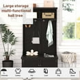 thumbnail image 3 of 4-in-1 Hall Tree with Storage Shoe Bench, Narrow Large Wooden Cabinet for Entryway Hallway Front Door Entrance Mudroom Corner Home Organizer Furniture, 3 of 7