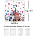 thumbnail image 4 of Home Patriotic 4th of July Shower Curtain Independence Day America Memorial Day Stars Shower Curtain Neutral Country Rustic Bathroom Bath Decor Waterproof Weighted with Hooks 72 W x72 H Inch, 4 of 4