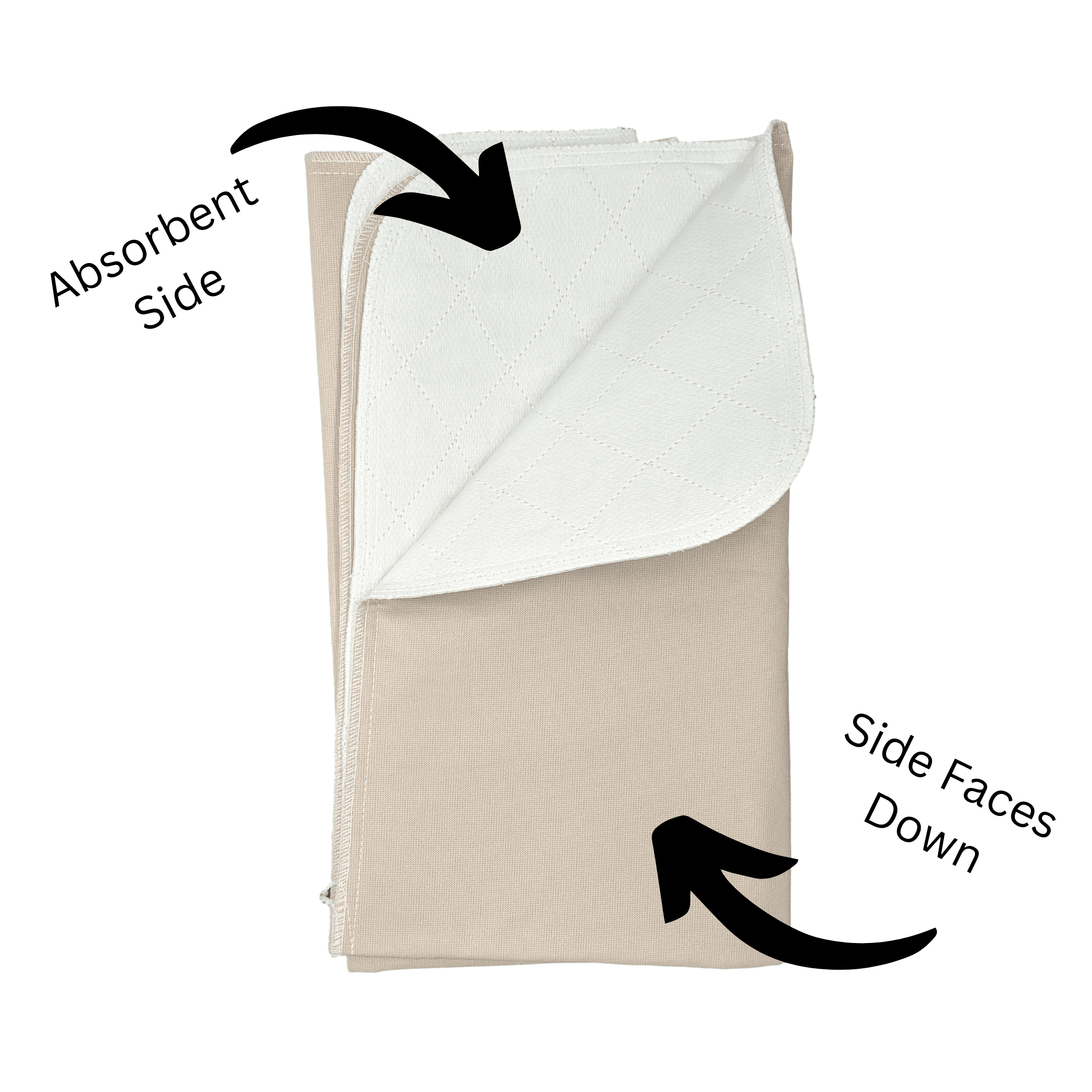 6 Bed Pads Washable Incontinence Underpads Chucks Absorbs 8oz 34 x 36 - Tan