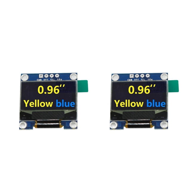 Módulos de visualización Bearachild Pantallas LCD 0,96 pulgadas Tablero OLED 3,3 V Amarillo azul 2Conjunto