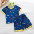 thumbnail image 3 of WOYY Infant Boys Snug-Fit Pajamas Sleepwear Set Short Sleeve T Shirt Shorts Homewear, 3 of 3